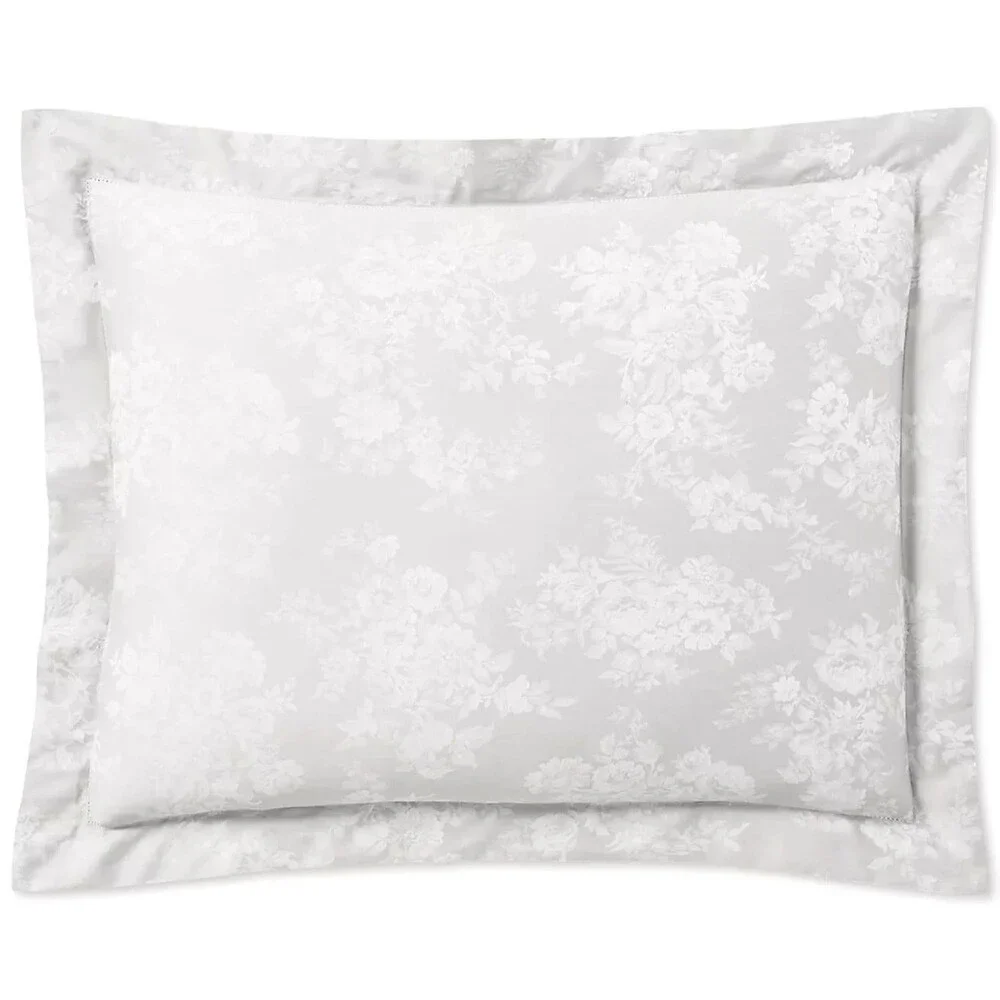 Ralph Lauren Bethany Organic Cotton King Pillow Sham Silver